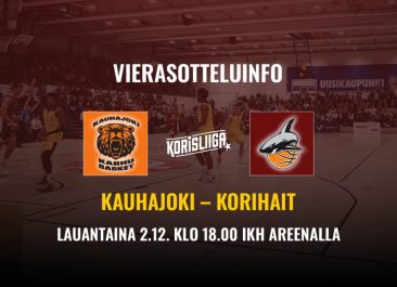 Vierasotteluinfo: Kauhajoki – Korihait 2.12.2023